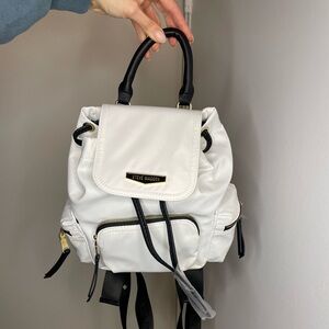 Steve Madden White and Black Backpack